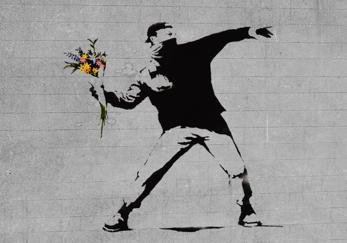 Banksy Flower Molotov